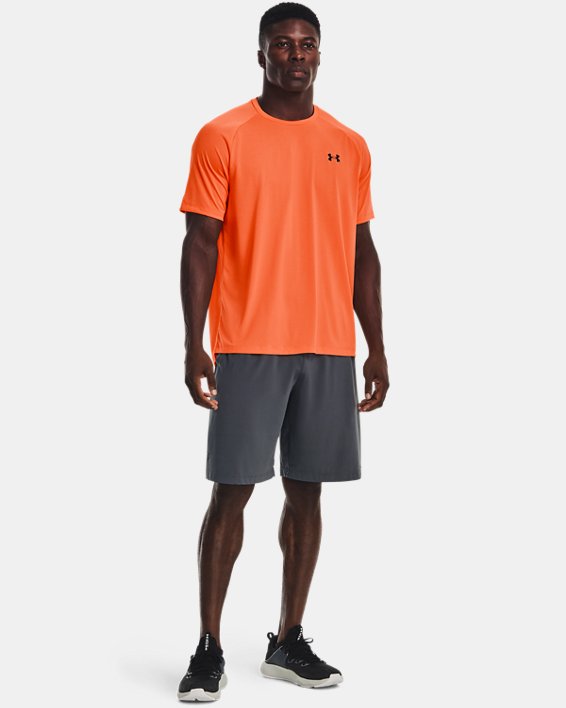 Men's UA Tech™ 2.0 Textured Short Sleeve T-Shirt, Orange, pdpMainDesktop image number 2